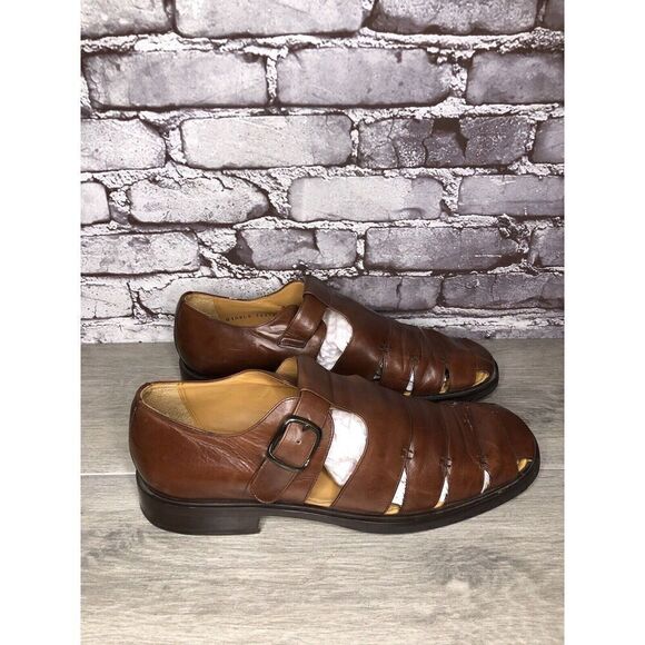 Mezlan Diablo Brown Leather Fisherman Strap Casual Sandals Men’s Sz 11M US/44EU main image 13